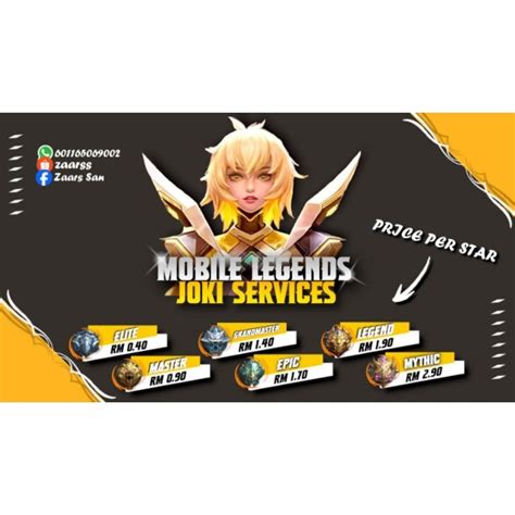 Joki Mlbb Murahboosting Mlbb Cheapest Mobile Legends Shopee Malaysia