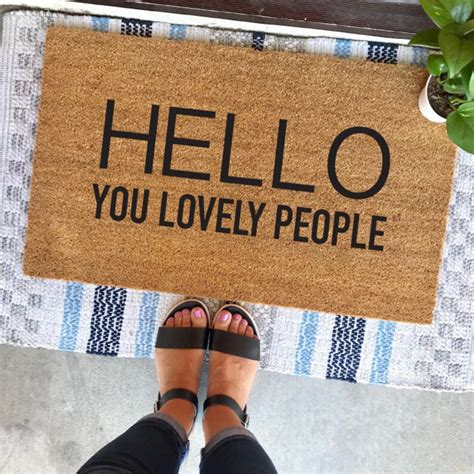 Hello You Lovely People Doormat 18x30 Welcome Mat Etsy