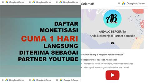 2023 Pengalaman Daftar MONETISASI Youtube Cuma 1 Hari Langsung