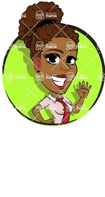 Flat Cartoon African American Girl Shape 2 Graphicmama