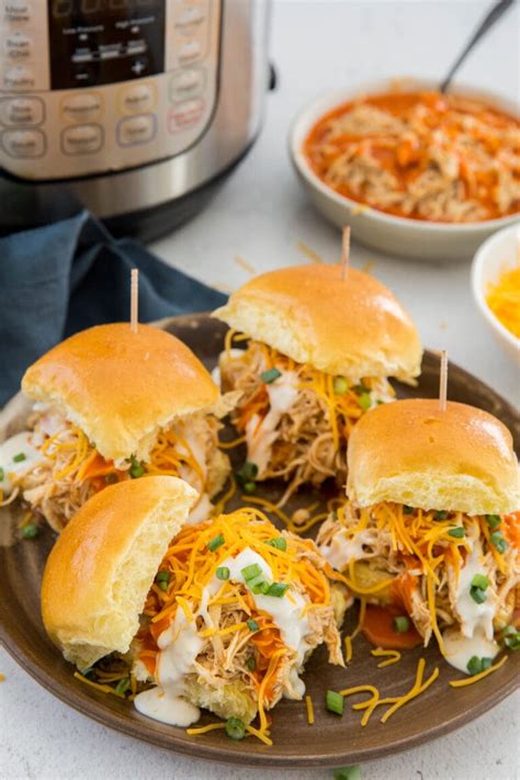 Buffalo Chicken Sliders Instant Pot Recipe