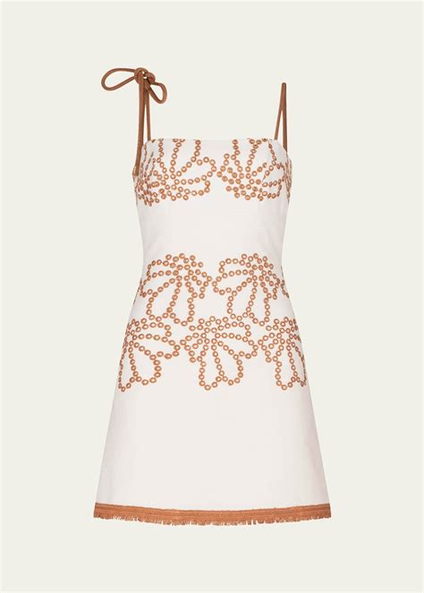 Silvia Tcherassi Balerina Embroidered Mini Dress Bergdorf Goodman