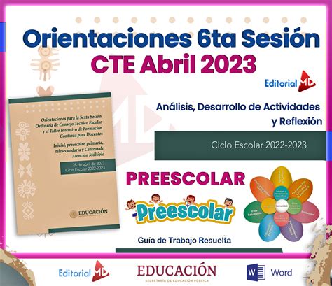 Productos Contestados Sexta Sesión cte 2023 Preescolar