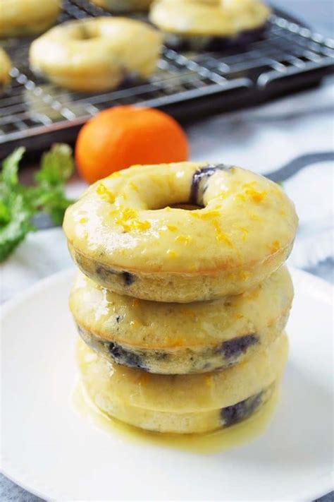 Blueberry Protein Donuts With Orange Glaze Amee S Savory Dish