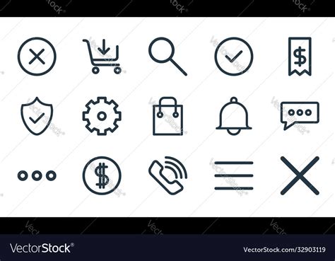 Ecommerce Starter Pack Line Icons Linear Set Vector Image