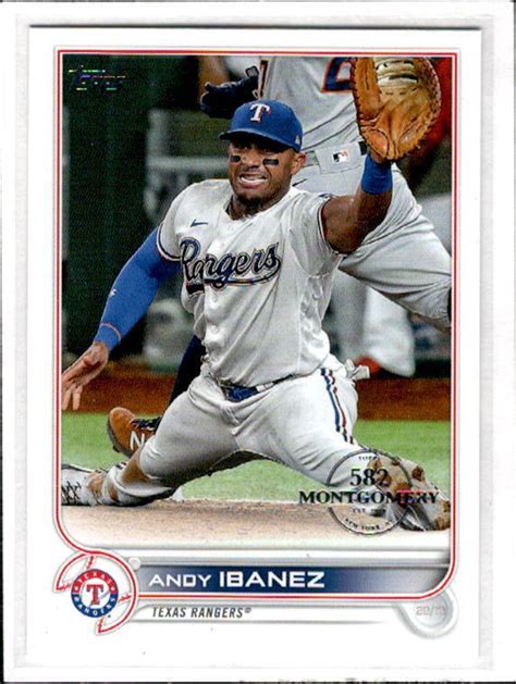 2022 Topps 582 Montgomery Club Foil Stamped Andy Ibanez 383 Rangers EBay