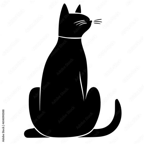 Black Cat Outline Vector Illustration Of A Black Cat Outline Drawing