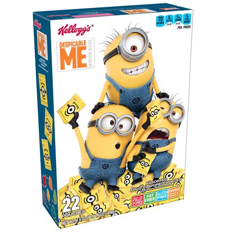 Kelloggs Despicable Me 3 Assorted Fruit Flavored Snacks Pouches 176