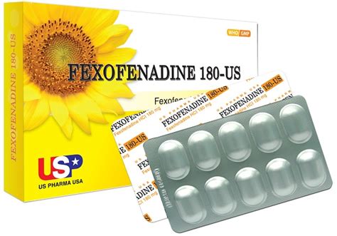 Thuốc Chống Dị ứng Fexofenadine 180 Us Hộp 10 Viên