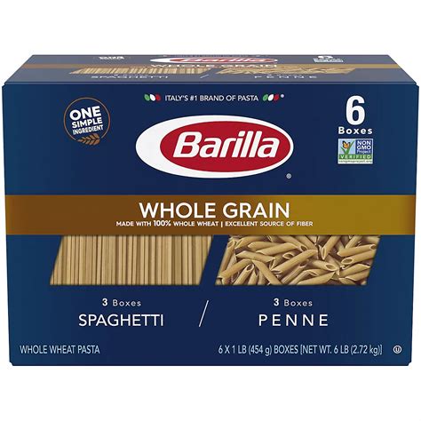 Barilla Whole Grain Pasta Nutrition Label