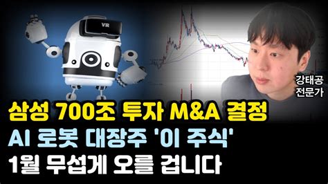 [주식] 레인보우로보틱스 뛰어넘을 삼성 700조 투자 인수 결정한 Ai 로봇 대장주 이 주식 1월 무섭게 오를 겁니다 두산로보틱스 태성 큐렉소 티에프이 위세아이텍 로봇