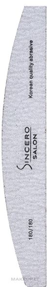 Sincero Salon Nail File Halfmoon Speedy Zebra Pusmėnulio nagų dildė