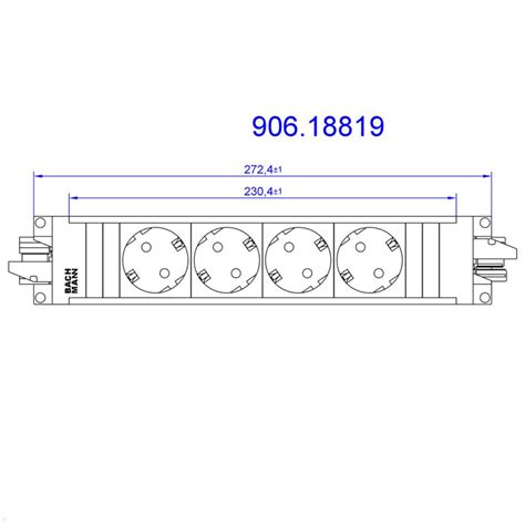 4 Fach Steckdosenleiste STEP BASE GST18 Bachmann 906 18819