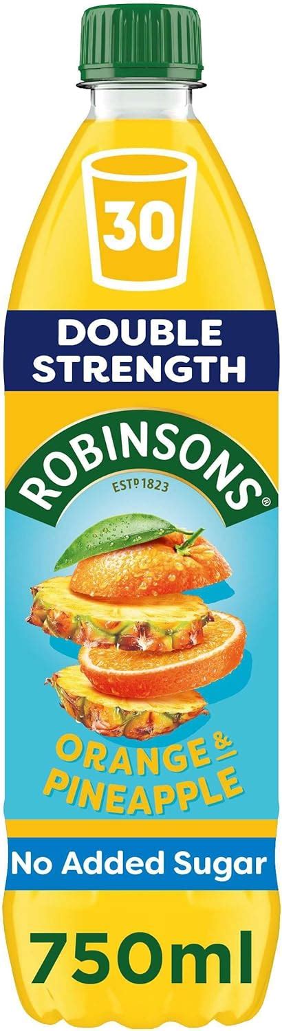 Robinsons Fruit Squash Low Calorie Double Strength Orange And