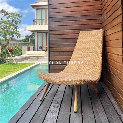 Jual Kursi Santai Rotan Rattan Chair Outdoor Indoor Cafe Pool