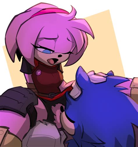 Rule 34 Amy Rose Anthro Bigdad Chibi Clothing Cunnilingus Duo Female Hedgehog Male Mammal Oral