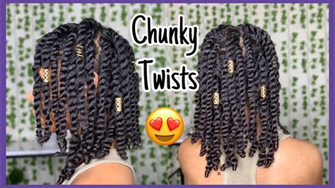 Chunky Two Strand Twists Protective Style On Natural Hair YouTube