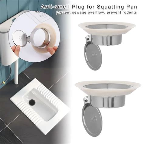 Squatting Pan Accessories Bathroom Fitting Toilet Odor Stopper Anti