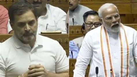 Rahul And Modi Have A War Of Words In The House Protest Over Hindu