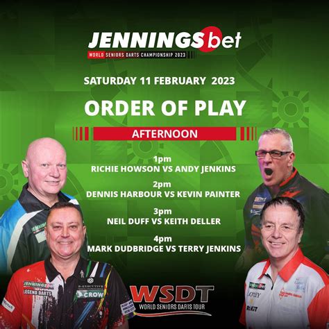 Kevin Painter On Twitter RT SeniorsDarts Order Of Play Its And