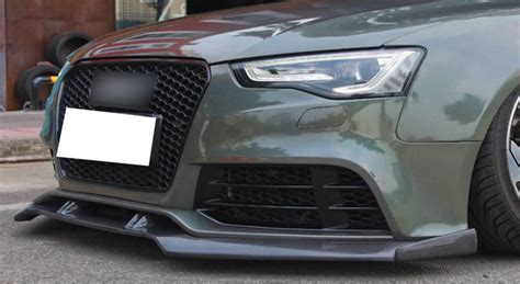 Carbon Performance Front Bumper Spoiler Lip Splitter For Audi Rs5 8t