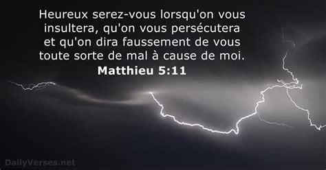 1 Septembre 2023 Verset Biblique Du Jour Matthieu 5 11