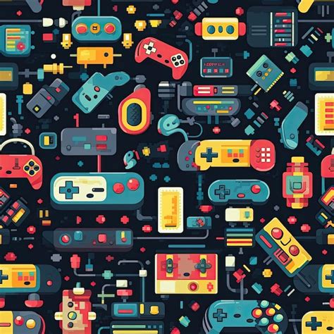 Premium Ai Image Retro Video Games Nostalgia Pixel Pattern