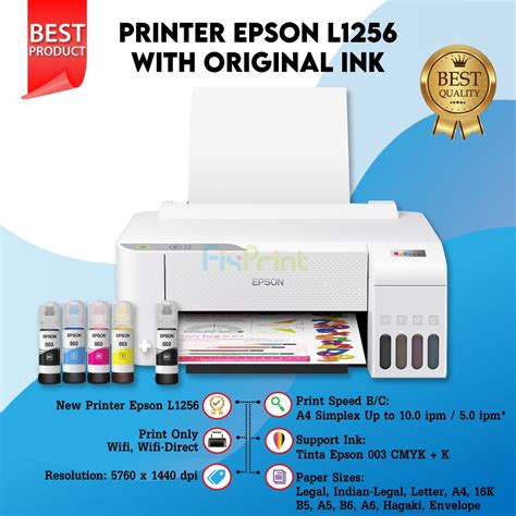 Jual Printer Epson EcoTank L1250 L1256 A4 Wi Fi Ink Tank A4 Print