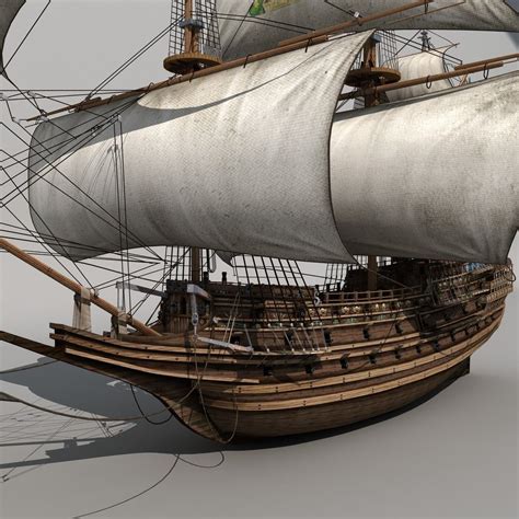 Sail Ship 3d Model Max Obj Fbx