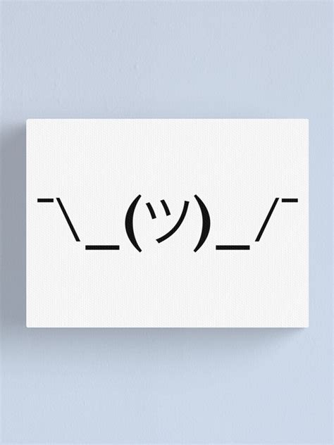 "*shrug* ASCII emoji" Canvas Print by fandemonium | Redbubble