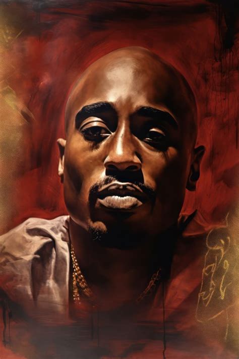 2pac Poster Muziek Poster Tupac Shakur Portret 51x71 Geschikt