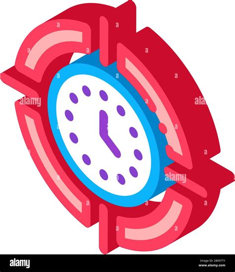 Target Clock Time Isometric Icon Vector Illustration Stock Vector Image