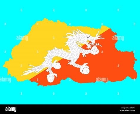 Bhutan map flag Vector illustration eps 10 Stock Vector Image & Art - Alamy