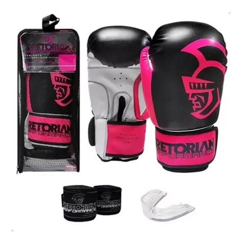 Kit Pretorian Performance Luva Bandagem Bucal Muay Thai Boxe