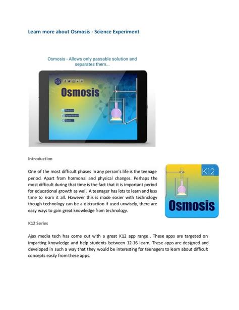 Osmosis - Science Experiment