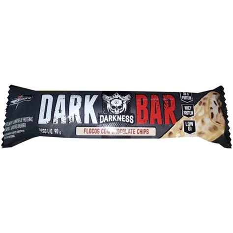 Whey Bar Darkness 90g Flocos Display Com 8 Unidades Integralmédica