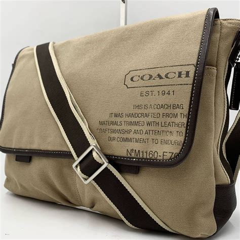 【未使用に近い】1円〜【未使用級 入手困難品】定価13万 Coach コーチ メッセンジャーバッグ ショルダーバッグ クロスボディ 斜め掛け 肩掛け A4 メンズの落札情報詳細 ヤフオク