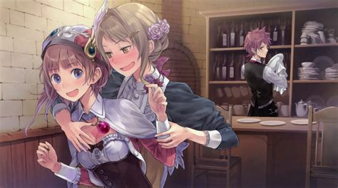 Atelier Atelier Rorona Blonde Hair Blush Iksel Jahnn Kishida Mel Long Hair Pink Hair Red Hair