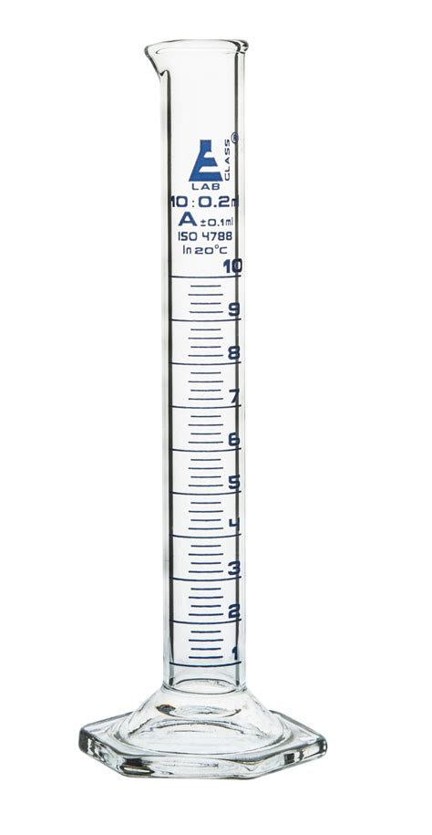 Borosilicate Graduated Measuring Cylinder Class A Hexagonal Base Spout 10ml 849230019280 Ebay