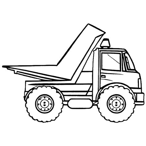 Dump Truck Coloring Page · Creative Fabrica