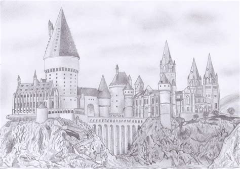 Dessins Et Oeuvres En Tout Genre Paysage Harry Potter Dessin Chateau