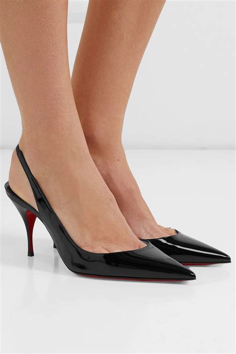 Black Clare Patent Leather Slingback Pumps Christian Louboutin In