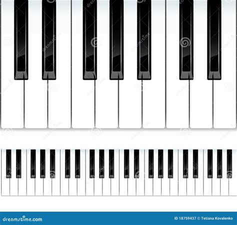 Piano Keys Seamless Illustration Stock Vector Illustration Of