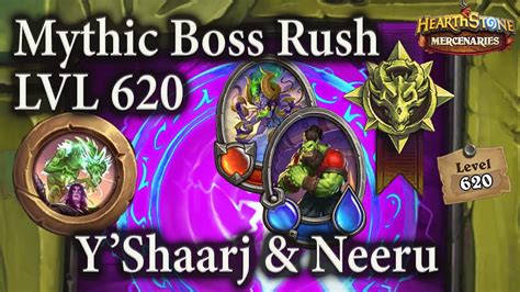 CP Vs Y Shaarj Neeru LVL 620 Day 1 Mythic Boss Rush Mercenaries