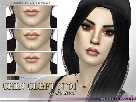 Beautiful Chin Cleft Makeup for Your Sims