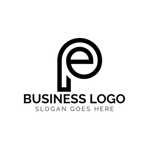 Kreative Elegante Monogramm Pe Logo Design Symbol Vektor Vorlage