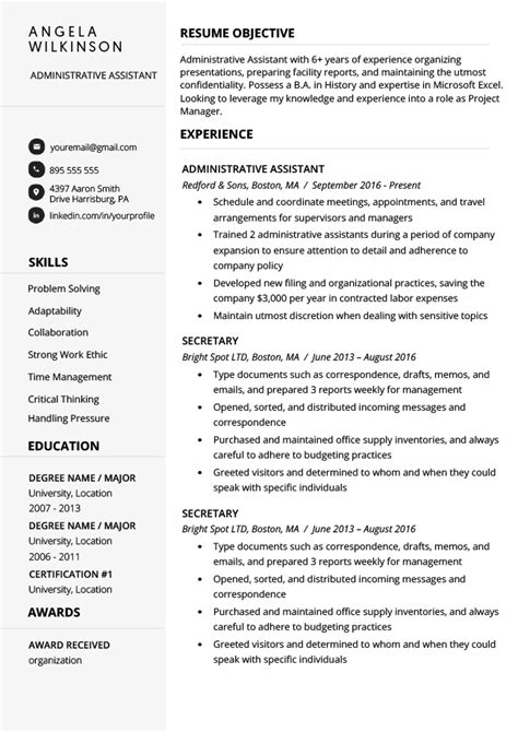 Ats Resume Template Word