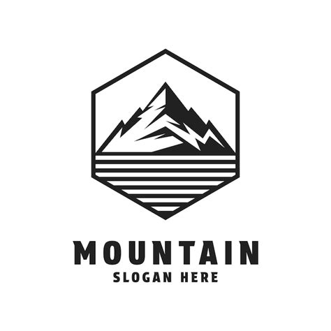 El concepto de diseño del logotipo de la colina de la montaña Vector