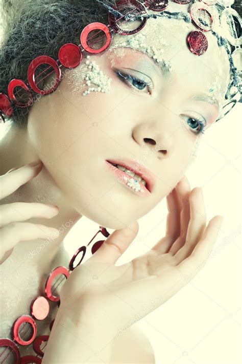 Beautiful Blonde Winter Snow Queen Stock Photo Kanareva 107004508