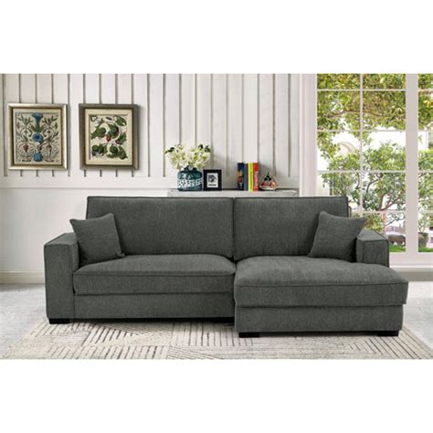 Latitude Run Braflin Upholstered Chenille Sofa Chaise Wide Seat